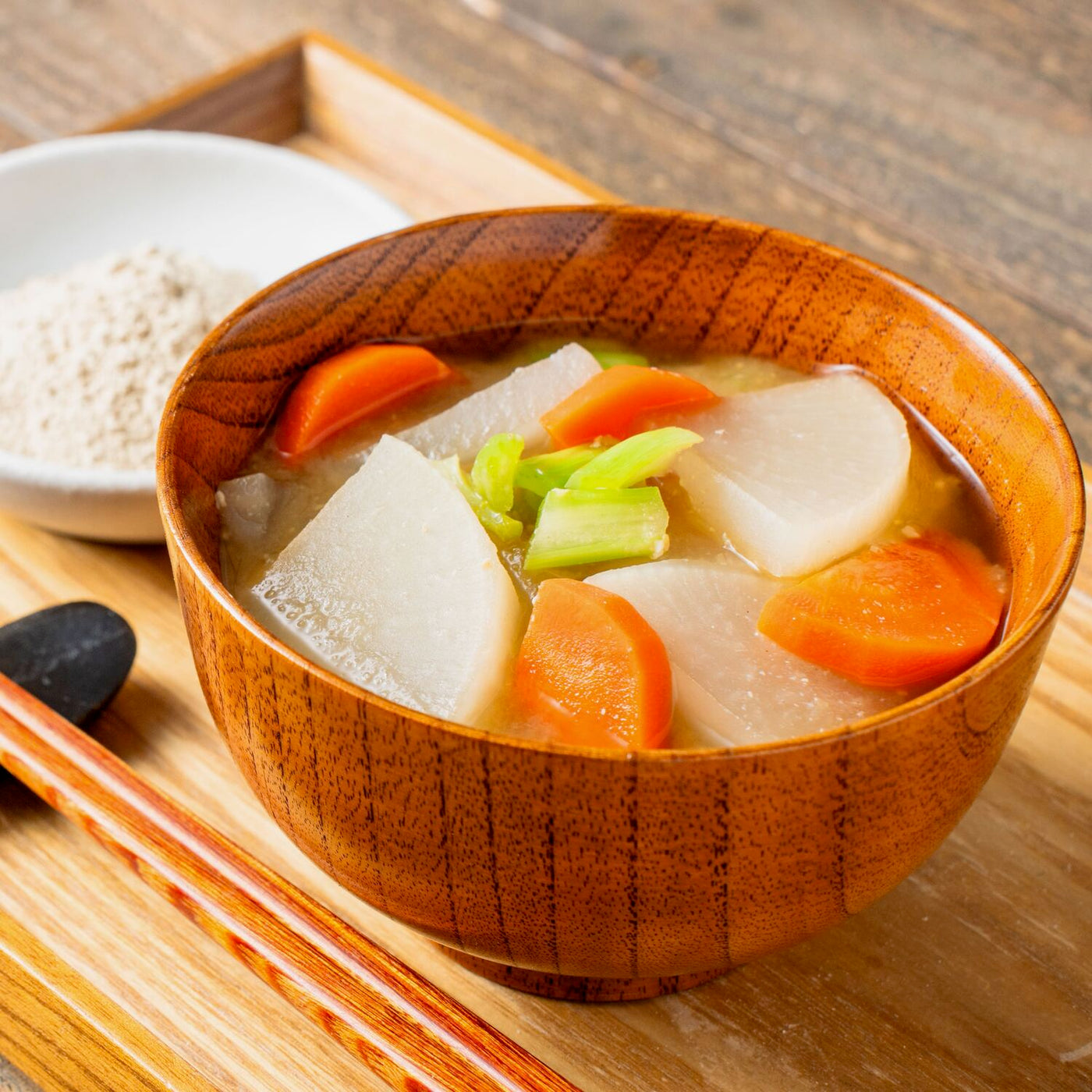 北海道産ごぼうパウダーで作った味噌汁,ゴボウの乾燥パウダー