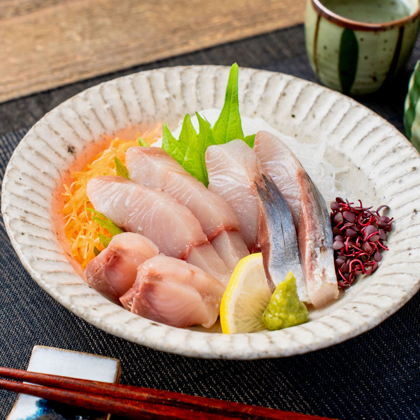 北海道寿都産活〆フクラギの刺身,ふくらぎの刺身と日本酒