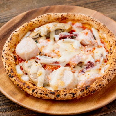 北海道寿都産のシーフードミックスで作るピザ,シーフードピザ