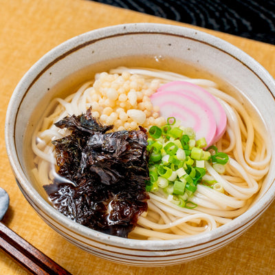 岩海苔うどん,北海道産の天然丼じゃのりをうどんにトッピング